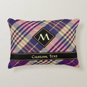 Purple, Gold and Blue Tartan Decorative Cushion