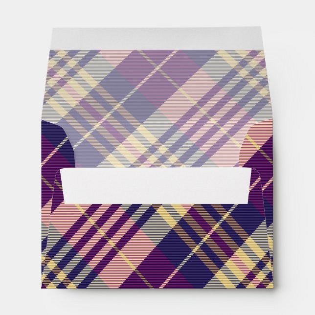 Purple, Gold and Blue Tartan Envelope (Back (Bottom))