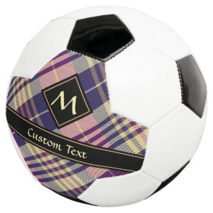 Purple, Gold and Blue Tartan Football