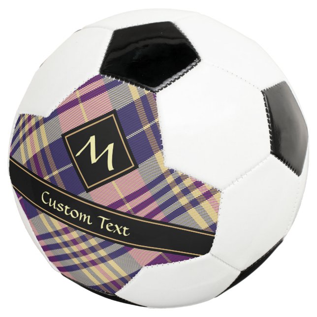 Purple, Gold and Blue Tartan Football (Three Quarter)