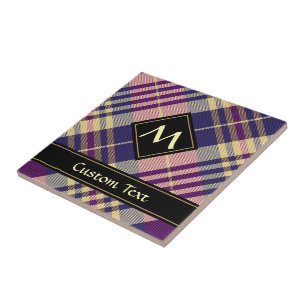 Purple, Gold and Blue Tartan Tile