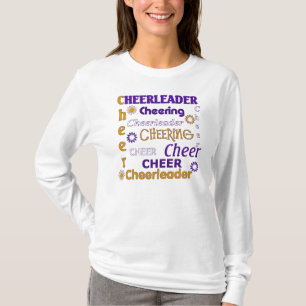 Purple, Gold, and White Cheerleader T-shirt