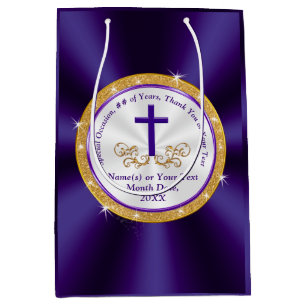 Purple, Gold and White, Christian Gift Bags