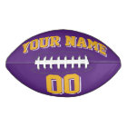 PURPLE GOLD AND WHITE Custom Football