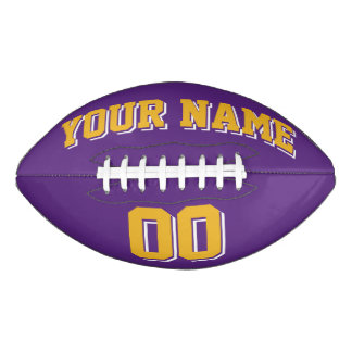 PURPLE GOLD AND WHITE Custom Football American Football