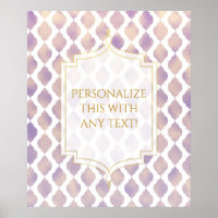 Purple Gold Arabian Moroccan Theme Custom Party