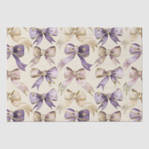 Purple Gold Bows Birthday  Tissue Paper