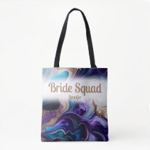 Purple & Gold Bride Squad Wedding