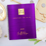 Purple gold business logo elegant 2025 planner<br><div class="desc">A stylish purple background.  Personalise and add your business,  company logo,  a text,  year and personal name.  Golden letters.  If you want it without text,  use your back-space key to delete.</div>