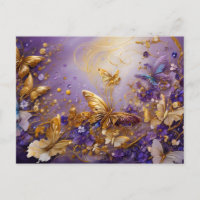 Purple & Gold Butterfly # 16