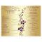 Purple, Gold Butterfly Floral Wedding Program