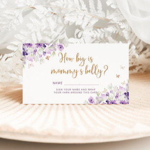 Purple gold Butterfly how big is mummy's belly Enclosure Card