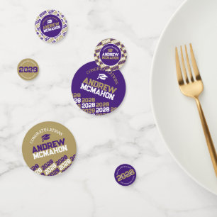 Purple & Gold Class of ANY YEAR Personalised Party Confetti