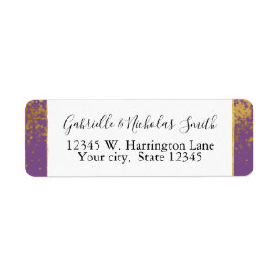 Purple Gold Confetti Dots