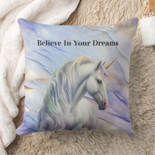 Purple Gold Dream Unicorn  Cushion