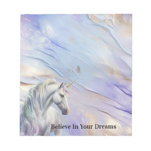 Purple Gold Dream Unicorn  Notepad