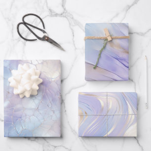 Purple Gold Dream Wrapping Paper Sheet