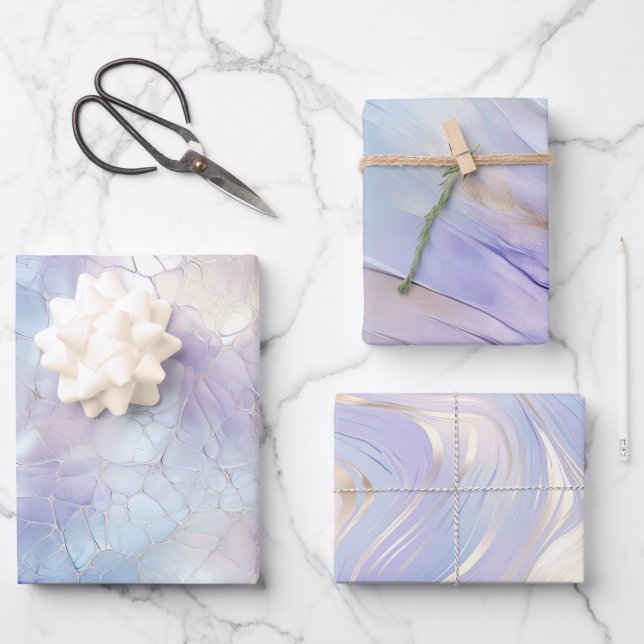 Purple Gold Dream  Wrapping Paper Sheet (Front)