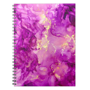 Purple Gold Electric Storm   Trendy, Feminine Notebook