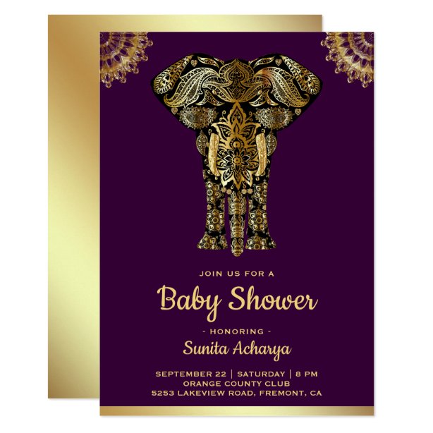 Indian Baby Shower Invitations Zazzle UK
