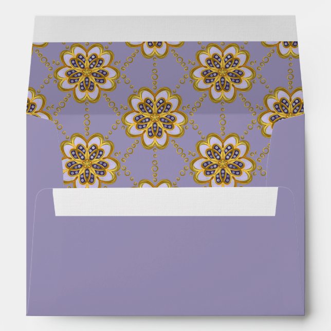 Purple Gold Envelope  (Back (Bottom))