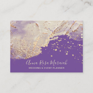 *~* Purple Gold Foil Beauty Wedding Elegant Business Card