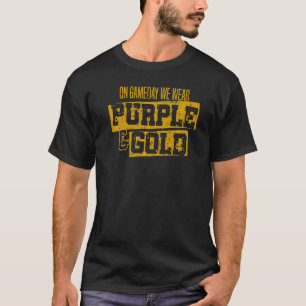 Purple Gold Game Day Group for High School Footbal T-Shirt
