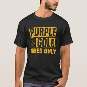 Purple Gold Game Day Group for High School Footbal T-Shirt