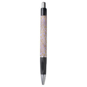 Purple Gold Glam Leopard Print