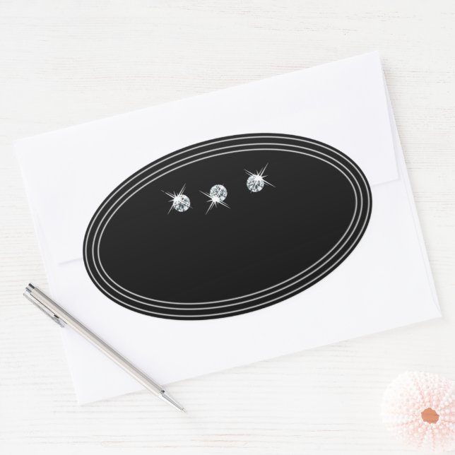 Purple Gold Glitter Product Labels Diamonds Silver (Envelope)