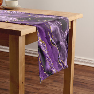 Purple Gold Glitter Table Runner