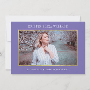 Purple & Gold Graduation Invitations