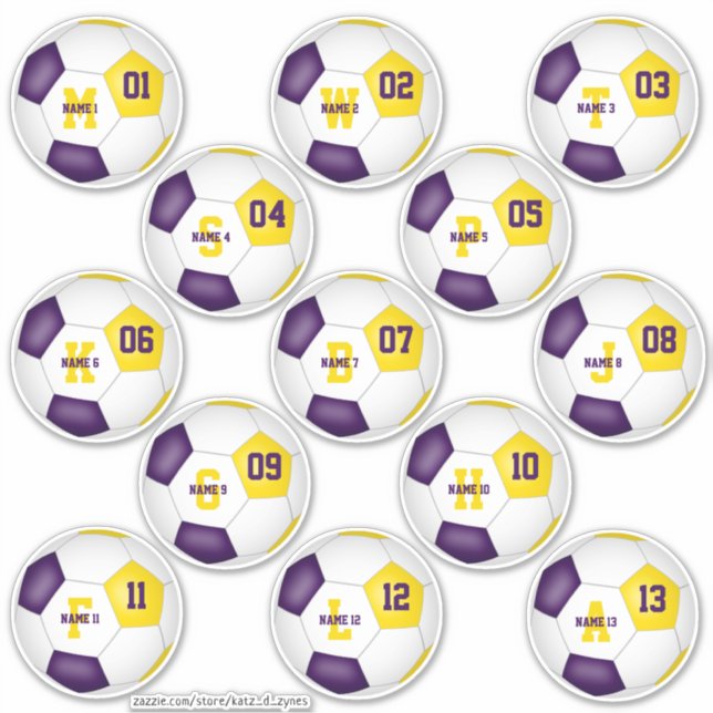 purple gold individual soccer players (Front)