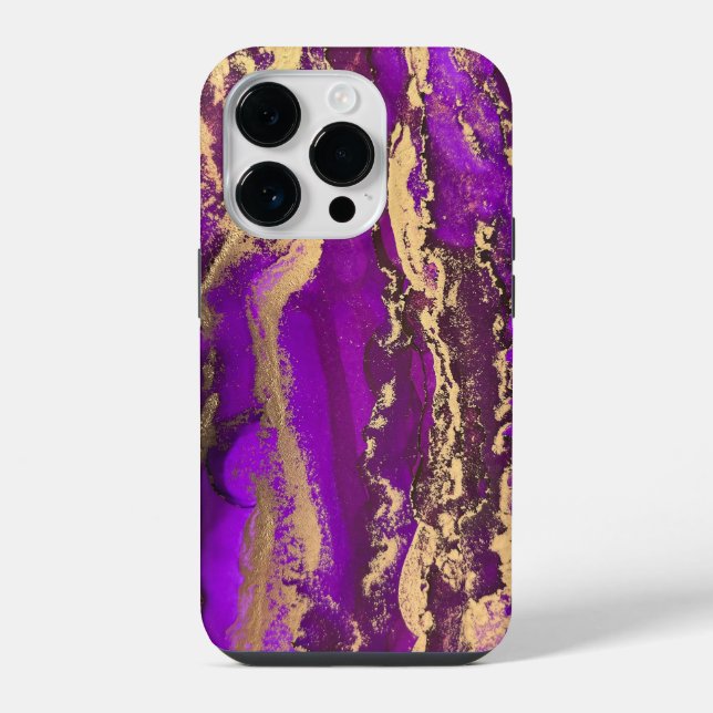 Purple Gold iPhone 14 Pro case (Back)