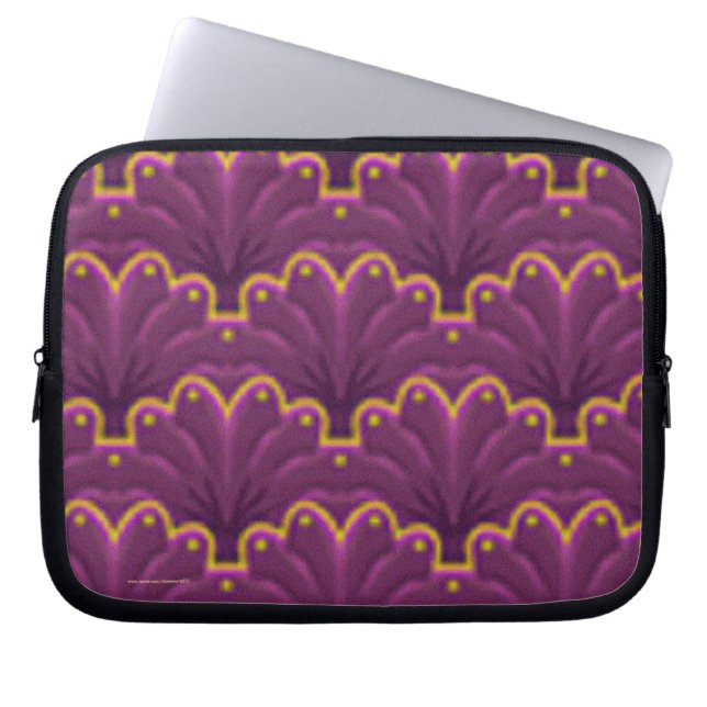 Purple-Gold Laptop Sleeve (Front)