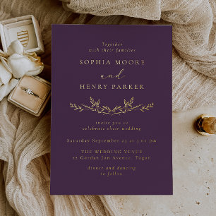 Purple & Gold Leaf Wedding