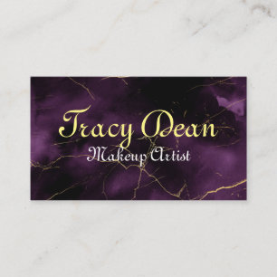 Purple Gold Marble Modern Simple Professional Business Card