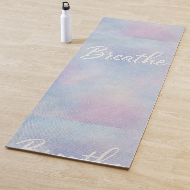 Purple & Gold Marble Yoga Mat – Elegant  (In Situ)