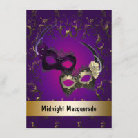 Purple Gold Masquerade Prom