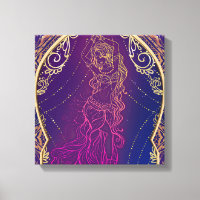 Purple & Gold Moroccan Arabian Belly Dancing Glam
