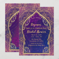 Purple Gold Moroccan Belly Dancing Bridal Shower