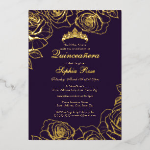 Purple Gold Rose Garden Quinceanera 