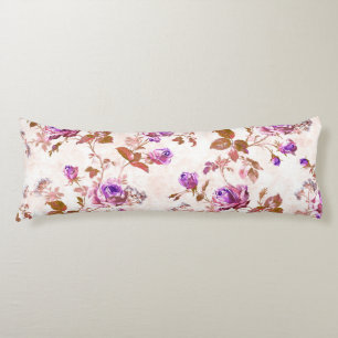 Purple Gold Roses Body Cushion