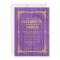 Purple & Gold Rustic Barn Wood Wedding Invitations