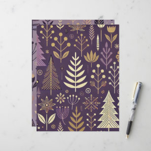 Purple & Gold Scandinavian Nature Scrapbook
