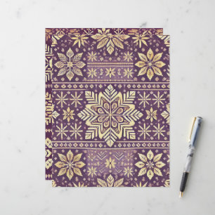 Purple & Gold Scandinavian Winter Scrapbook