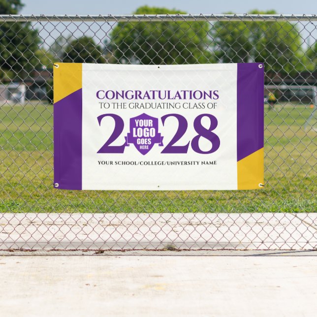 Purple Gold School College Graduating Class Banner (Insitu)