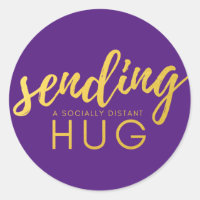 Purple Gold Sending a Socially Distant Hug