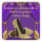 Purple Gold Shoe Birthday Party Favour Stickers