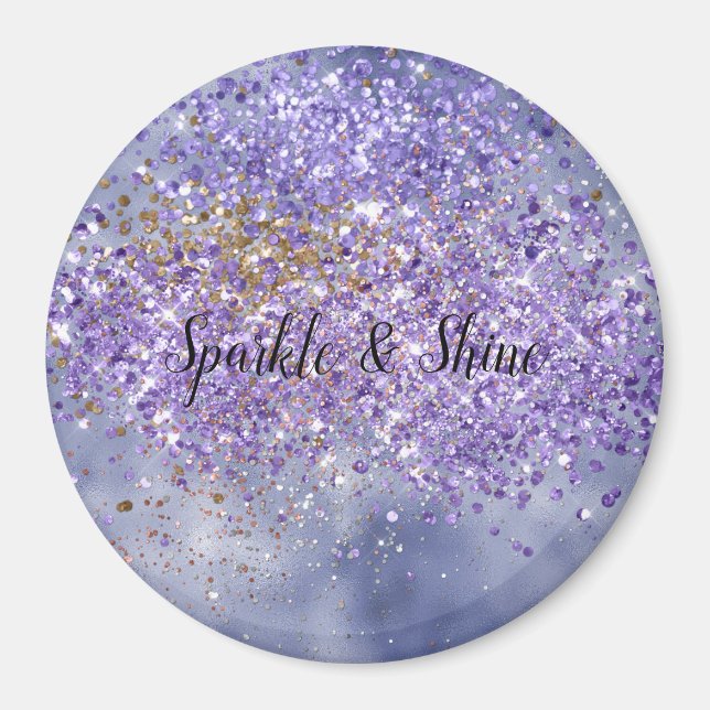 Purple Gold Sparkle Magnet (Front)